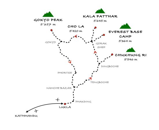 Map-trek-nepal
